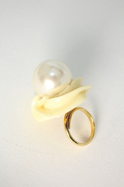 Q-pot. / ACC Mint Creamy White Pearl Jewel Whip ring off S-24-04-22-011-QP-AC-UT-ZS