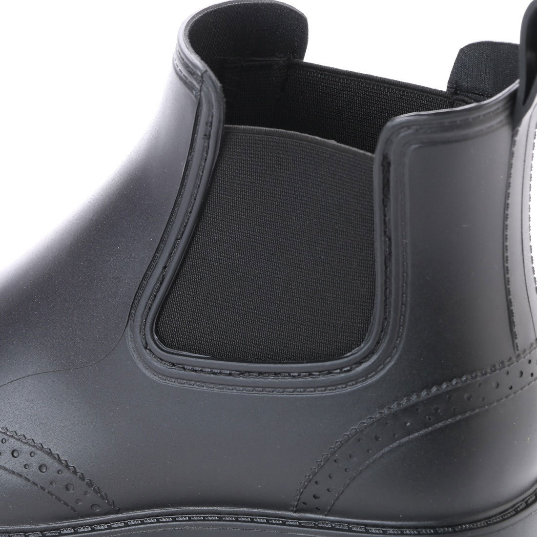  men's rain boots side-gore boots new goods [16033-BLK-L]26.0cm~26.5cm Short rain shoes short boots 