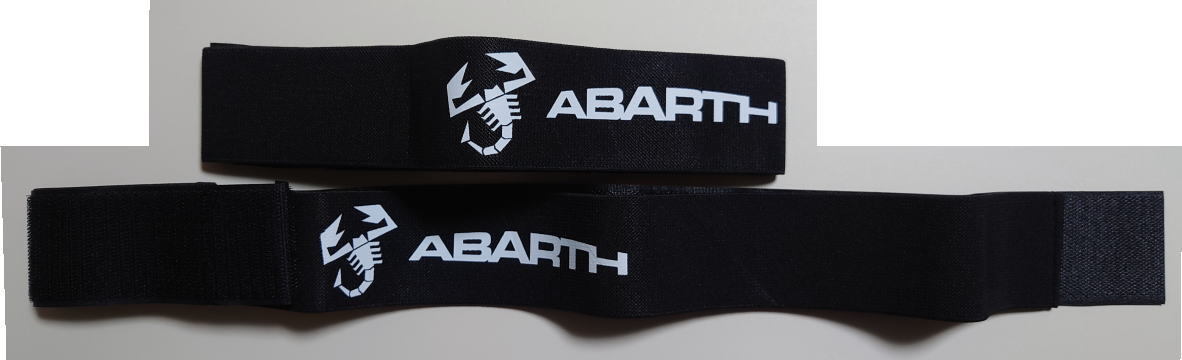 フィアット アバルト ABARTH ロゴ入り トランク用 荷物固定ストラップベルト 2枚セット 長さ：60cmタイプ_画像3