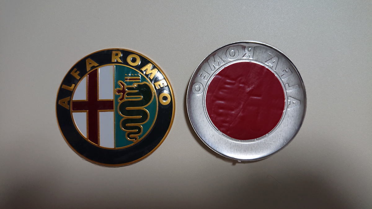  Alpha Romeo exterior emblem exchange oriented 74mm front Logo type aluminium emblem 2 pieces set ( front * rear minute )