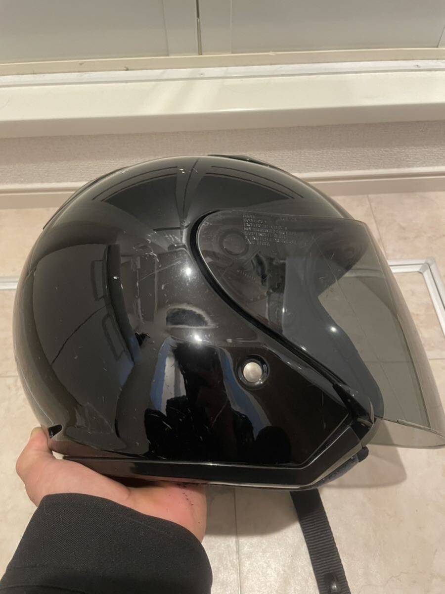 SHOEI ショウエイ J-STREAM XLサイズ 61cm ブラック 中古 傷有 格安出品 ジェットヘルメット オートバイ用ヘルメットの画像4