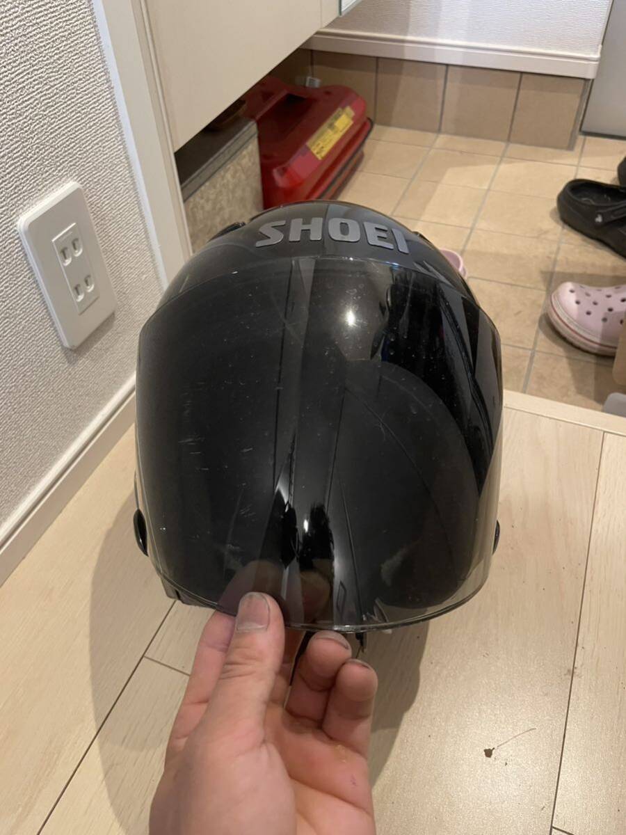 SHOEI ショウエイ J-STREAM XLサイズ 61cm ブラック 中古 傷有 格安出品 ジェットヘルメット オートバイ用ヘルメットの画像1