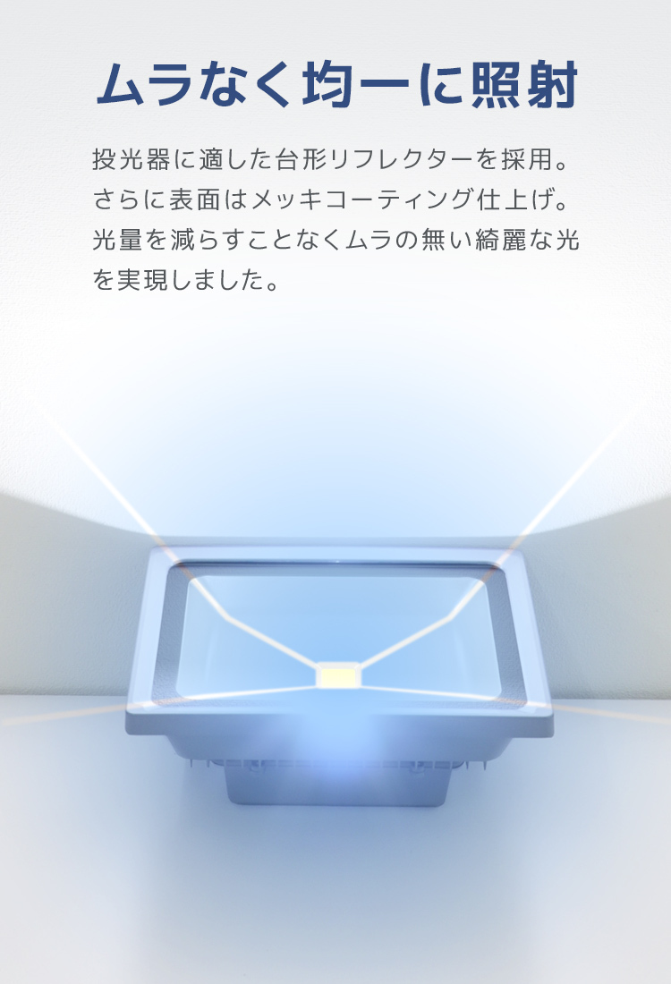 【電球色/6個セット】LED投光器 50w 作業灯 3000K 広角 アルミ合金 AC100V 200V対応 照明 PSE取得済 【1年保証】_画像6