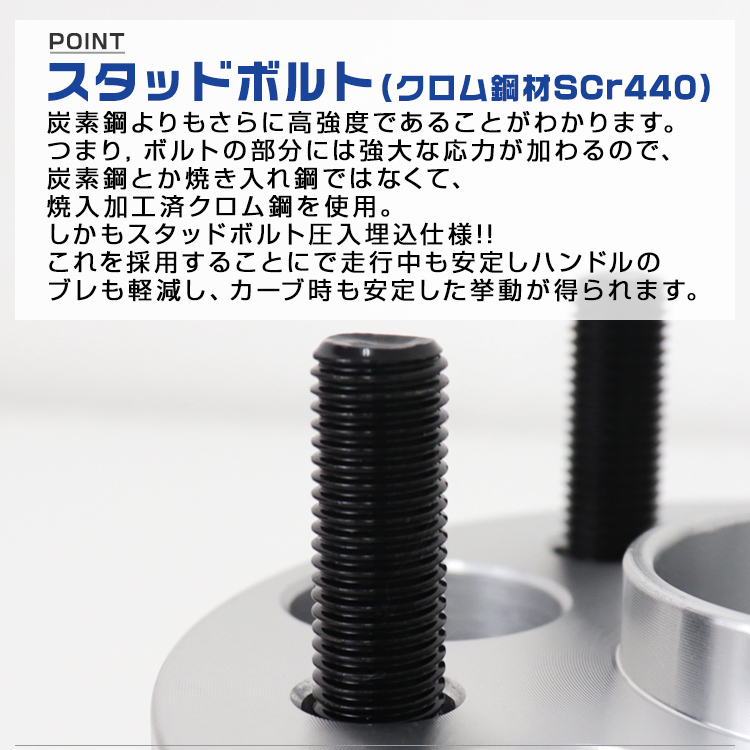 ハブ付きワイドトレッドスペーサー 20mm PCD100-5H-M12×P1.5 5穴 ワイトレ ホイール ツライチ アルミ鍛造 Durax シルバー 銀_画像8