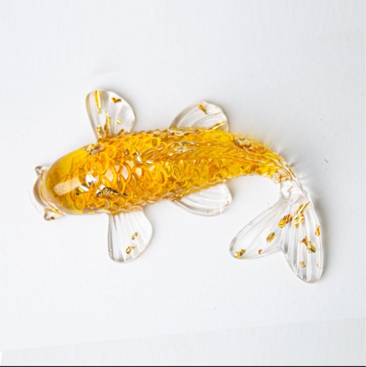 オルゴナイト 鯉 シトリン 黄水晶 クリスタル 金運 財運 開運 浄化 縁起物 魚 金