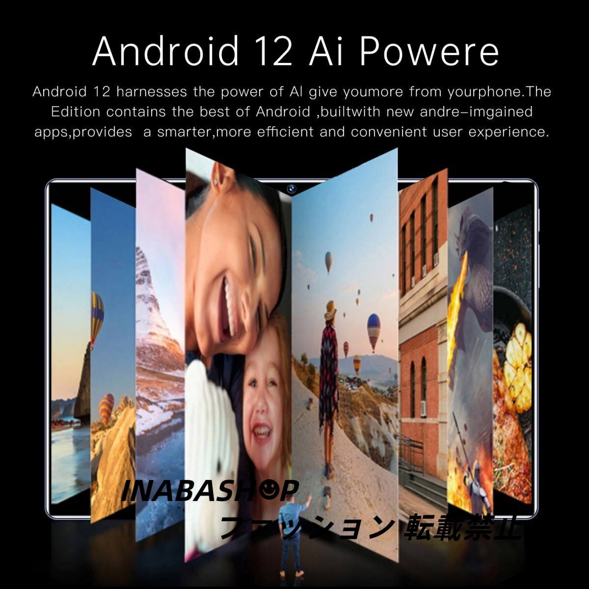 2023新作 タブレット PC 10.1インチ Android 12.0 Wi-Fiモデル 液晶 simフリー GMS認証 軽量 在宅勤務 ネット授業 6GB RAM/128GB ブルの画像2