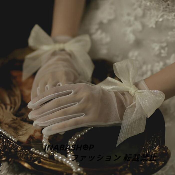 【ショート ミドルグローブ】ウェディンググローブ Wedding Gloves ウエディンググローブ ウェディング小物 ブライダル小物_画像1