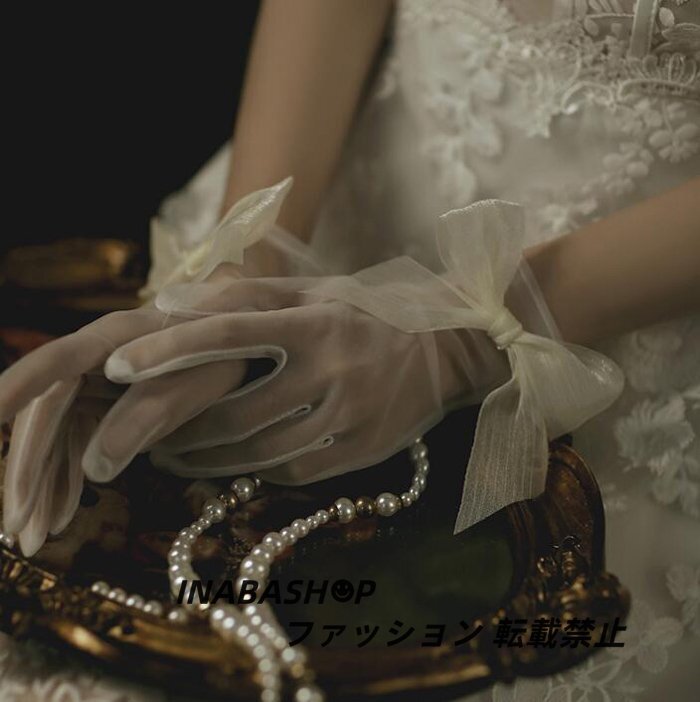 【ショート ミドルグローブ】ウェディンググローブ Wedding Gloves ウエディンググローブ ウェディング小物 ブライダル小物_画像4