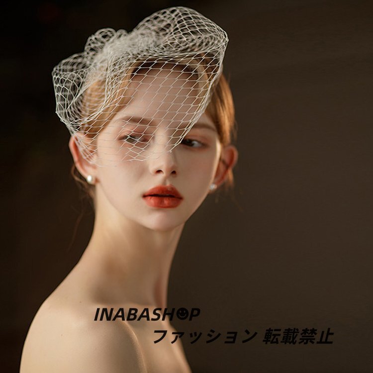 ベール ミニ ウェディング ウエディングベール 結婚式 クリップ ベール １層 クリップ留め クリップタイプ Wedding Veil 髪飾り 結婚式_画像3