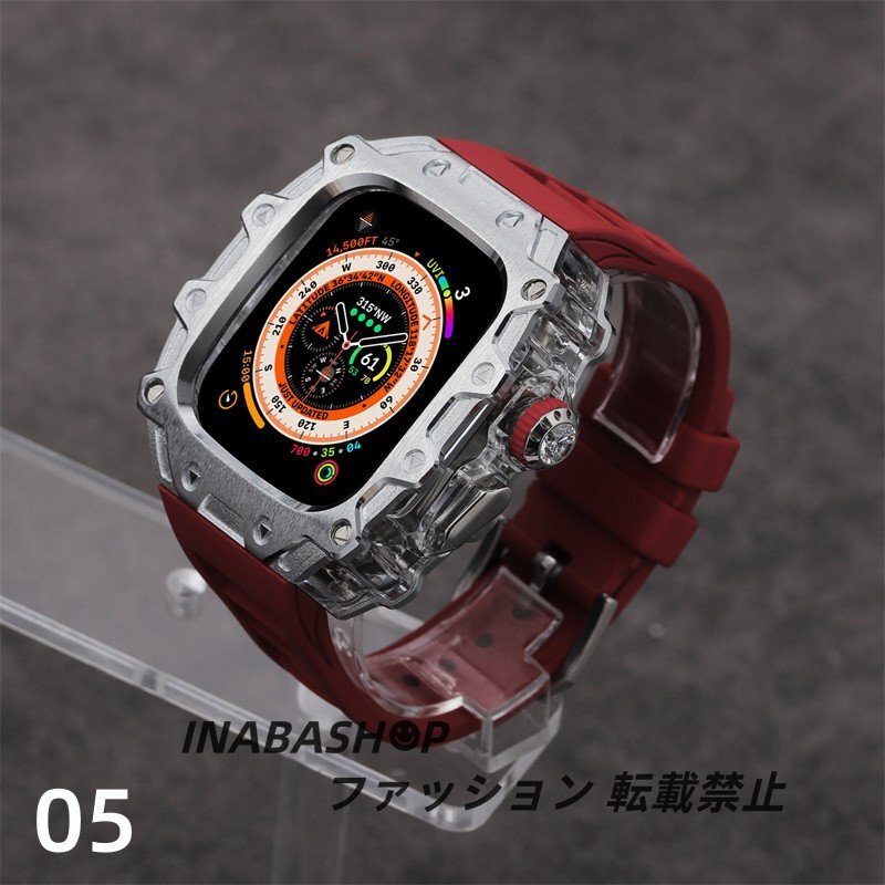 Apple watch ultra iwatch Ultra2 バンド Apple Watchの改造 オールインワンバンド インサートドリル 一体型 バンド 交換用バンド 49MM_画像7