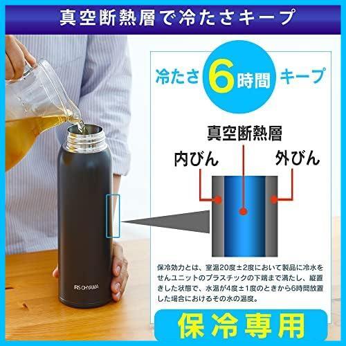 ★ブルー_1L★ 水筒 1000ml シリコーン 真空断熱 保冷6時間 簡単ロック ワンタッチ開閉 ブルー DB-1000_画像2