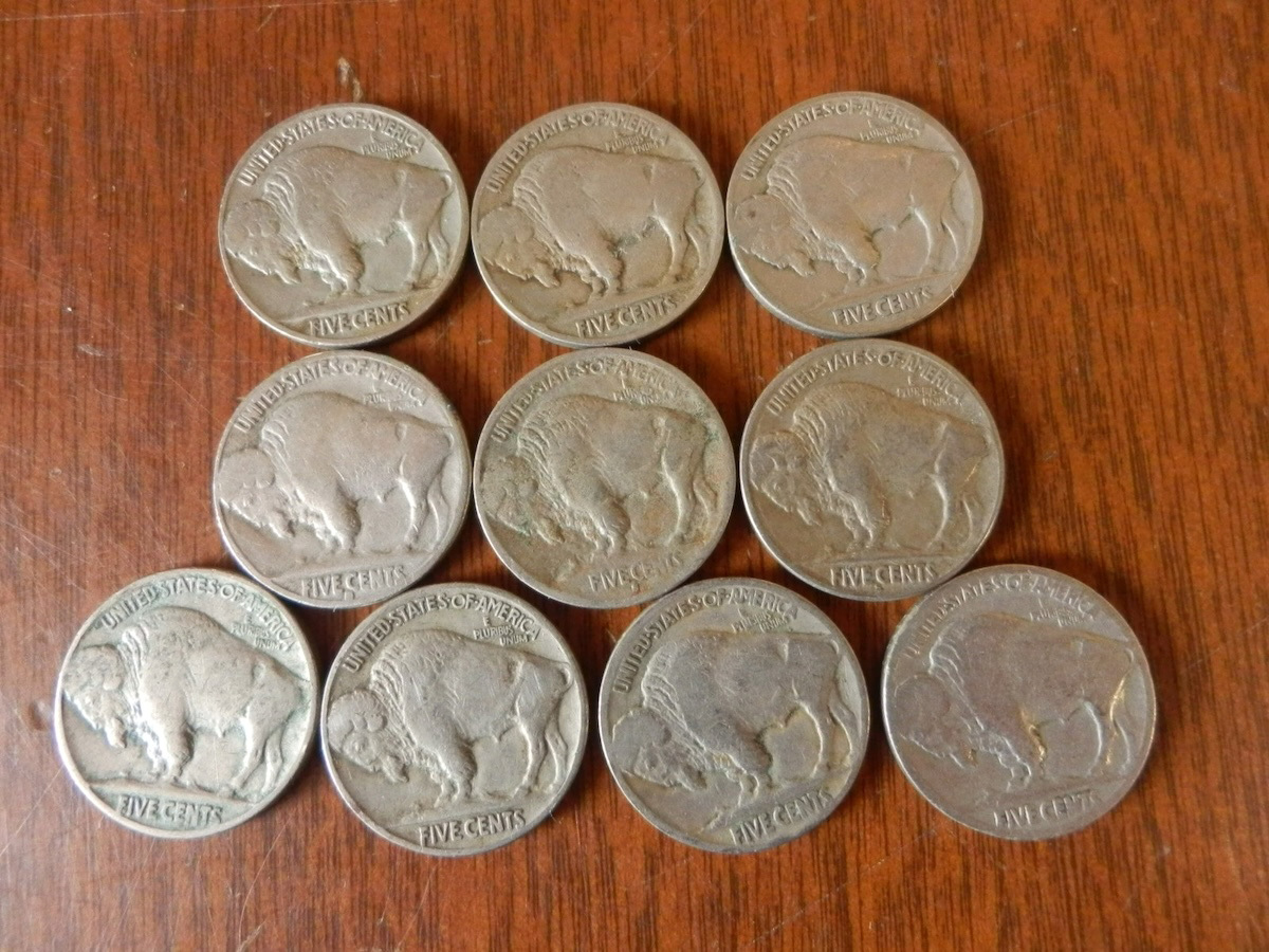 貨幣 硬貨 海外古銭 12 / アメリカ合衆国 5セント ニッケル バッファロー ウォータイム ジェファーソン 重量:422.9g まとめて大量setの画像5