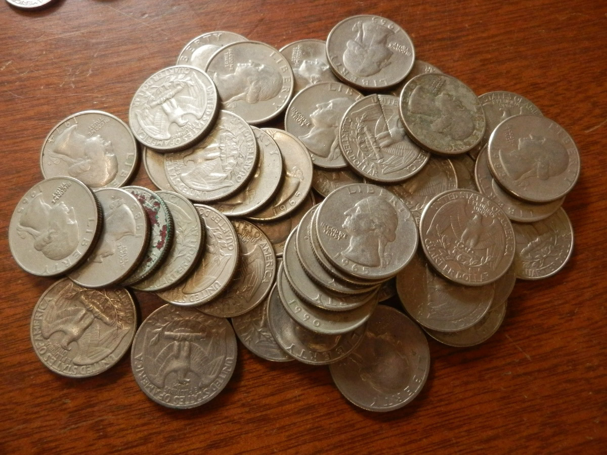 貨幣 硬貨 海外古銭 14 / アメリカ合衆国 10セント ONE DIME 25セント QUARTER DOLLAR 総重量:605.9g まとめて大量setの画像3
