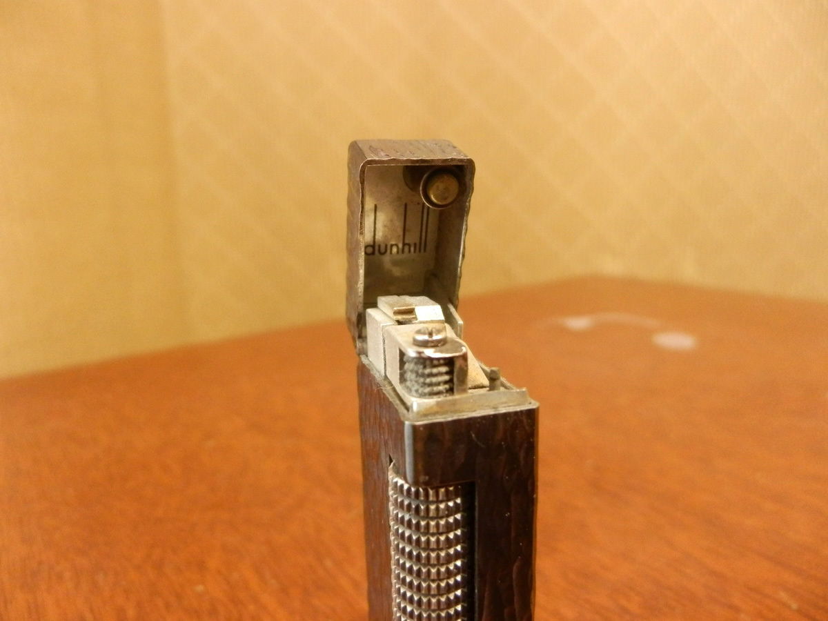 喫煙具 03 / ガスライター dunhill ダンヒル US.RE24163 ローラー式 シルバー Made in Switzerland 着火未確認 外箱無_画像8