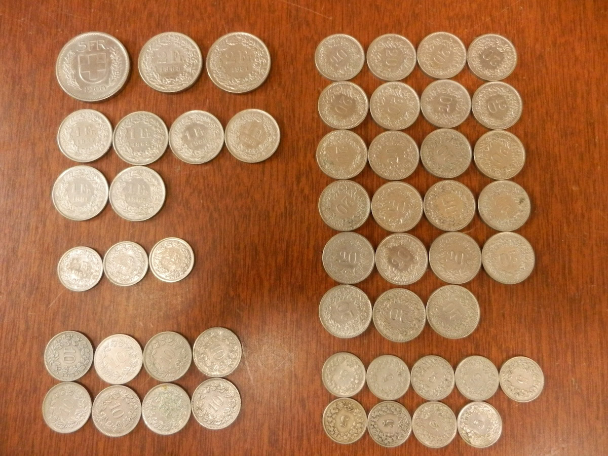 貨幣 硬貨 海外古銭 20 / スイス フラン ラッペン CONFOEDERATIO HELVETICA 重量:198.2g まとめて大量setの画像6
