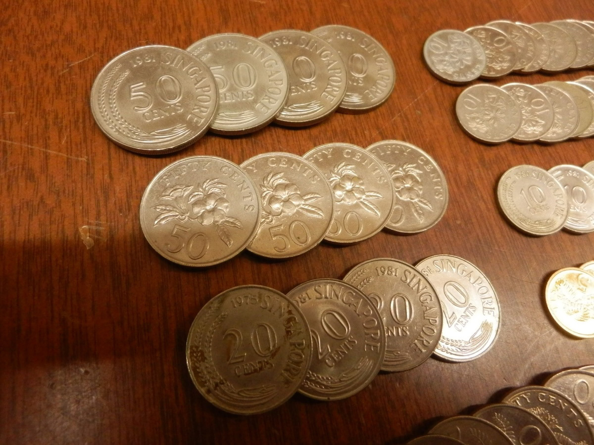 貨幣 硬貨 海外古銭 紙幣 24 / シンガポール SINGAPORE セント ドル 重量:276.9g まとめて大量set_画像2