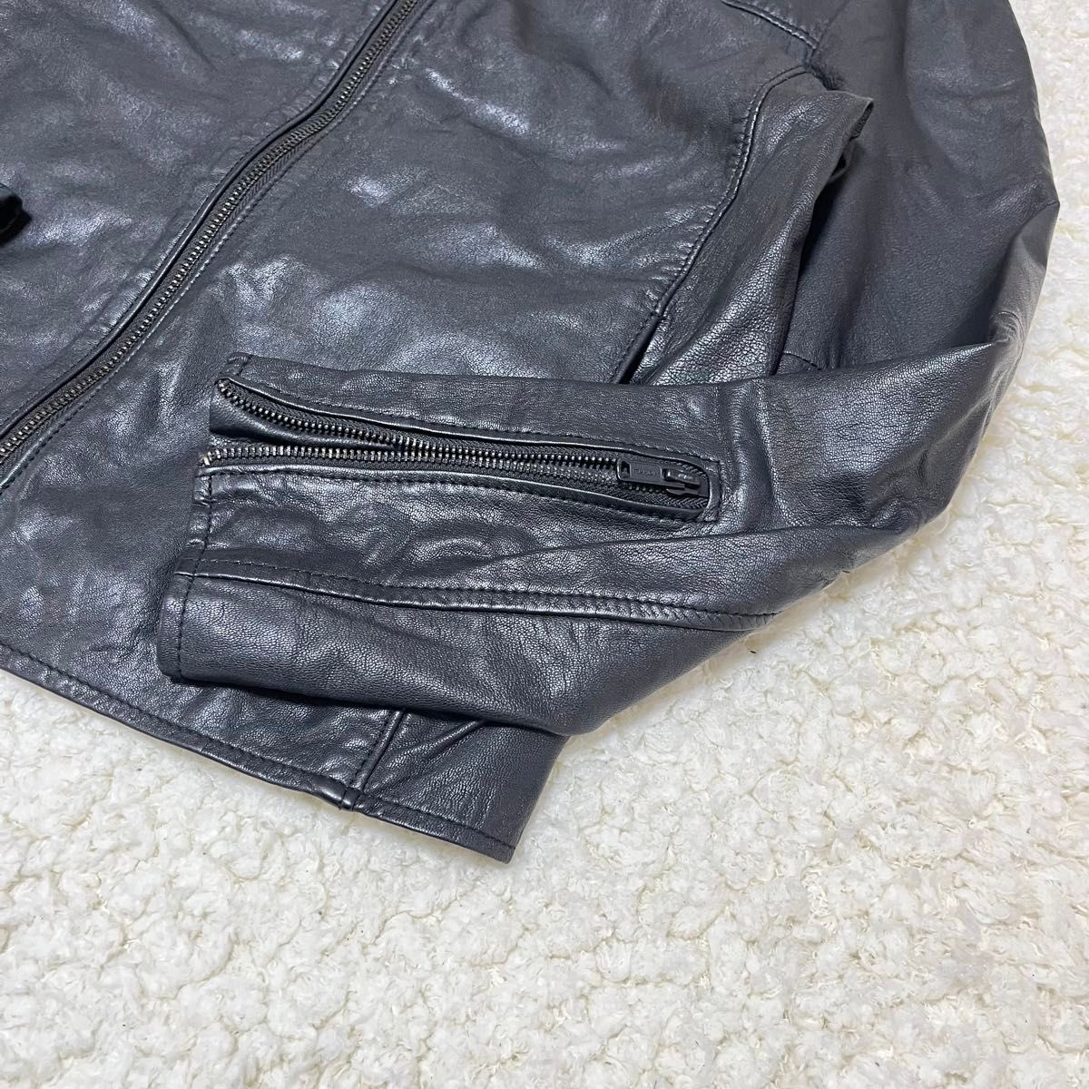 レア】 GAP ゴートレザー シングル レザージャケット S オールド レア】 GAP ゴートレザー シングル レザージャケット S オールド