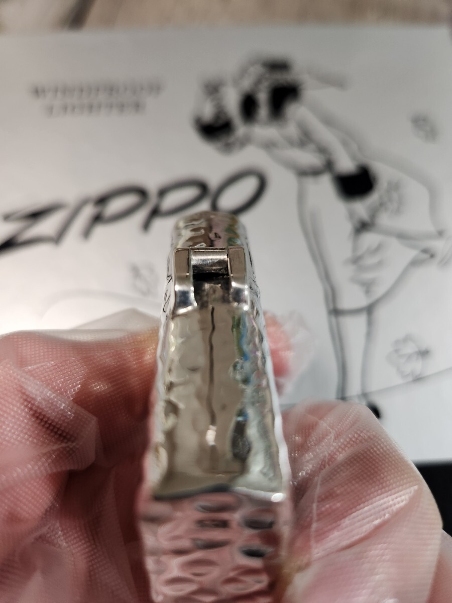 オイルライター（ZIPPOではない）シルバー925製品 ハンマートーンの画像5