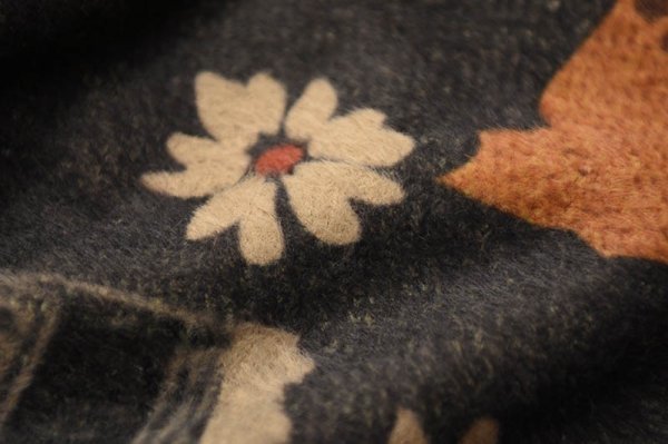 yhニットカーディガン羽織物 セーター アウター フリーサイズ(M-L) 暖かい レトロ風オシャレ プリント猫柄Ｖネック_画像9