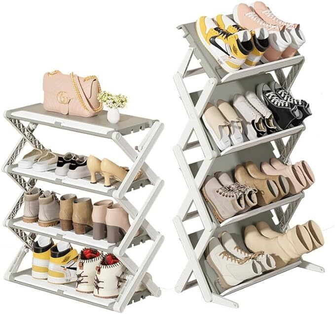  tube :303-308 * Rtocpik shoes rack space-saving entranceway storage shoes storage high capacity height 65cm from 92cm till adjustment possibility construction un- necessary 4 step eggshell white 