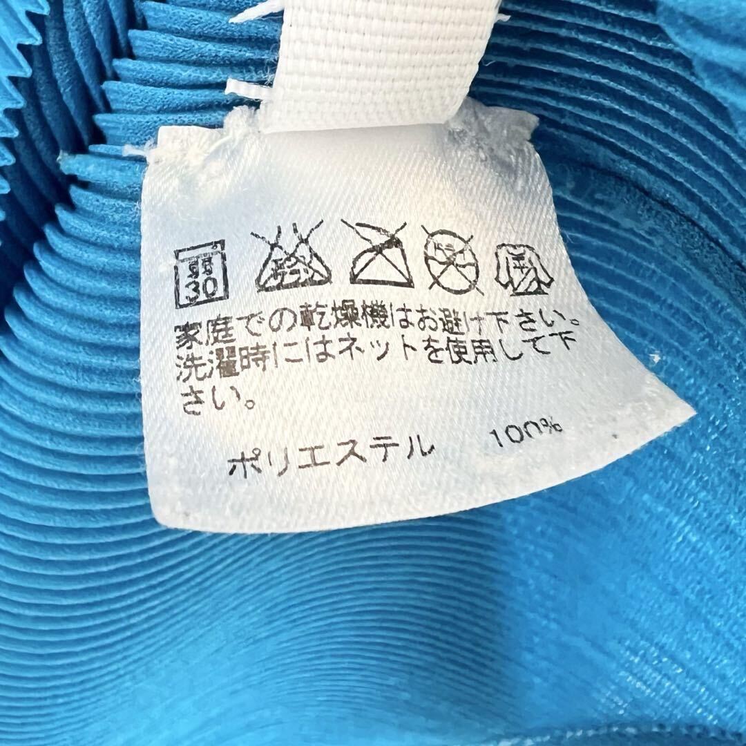 美品 サイズ3 プリーツプリーズ MIST ミスト 五分袖 Tシャツ カットソー ブルー 青 PLEATS PLEASE ISSEY MIYAKE イッセイミヤケ レディースの画像7