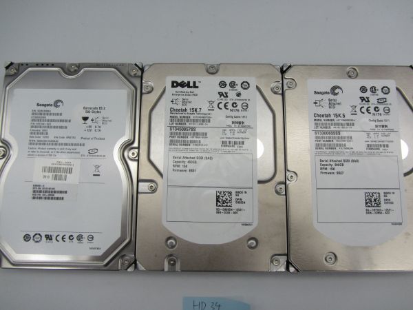 【現状お渡し品】 SAS HDD3枚セット/300GB/450GB/500GB/3.5インチ/ハードディスク/現状品/管・HD34_画像1