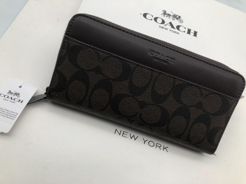 コーチ COACH 長財布 財布 シグネチャー アコーディオンラウンドジップウォレット新品 未使用 贈り物F75000 l189の画像2