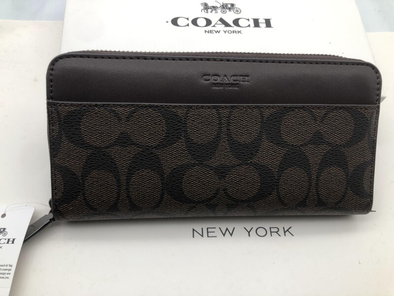 コーチ COACH 長財布 財布 シグネチャー アコーディオンラウンドジップウォレット新品 未使用 贈り物F75000 l189の画像1