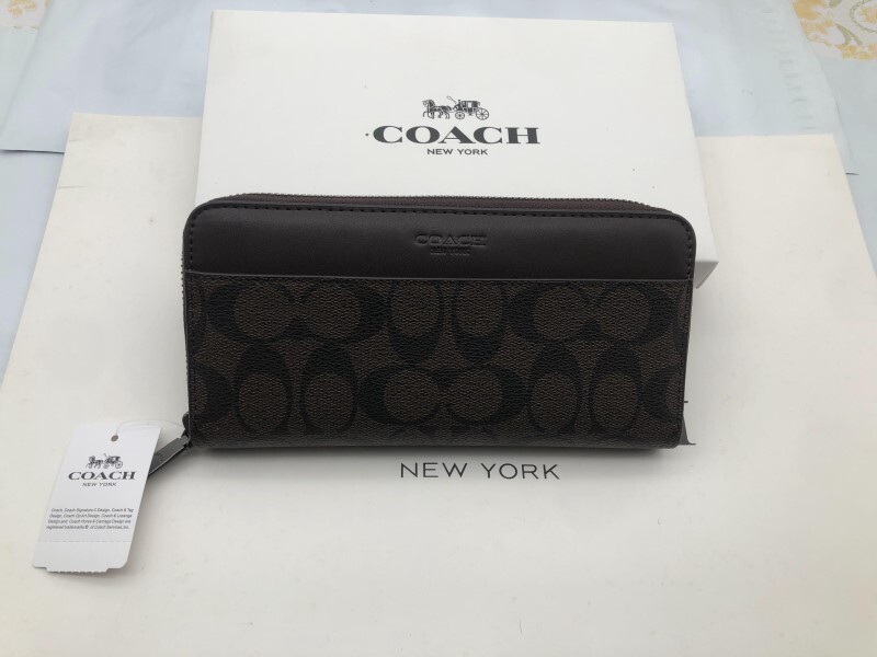 コーチ COACH 長財布 財布 シグネチャー アコーディオンラウンドジップウォレット新品 未使用 贈り物F75000 l189