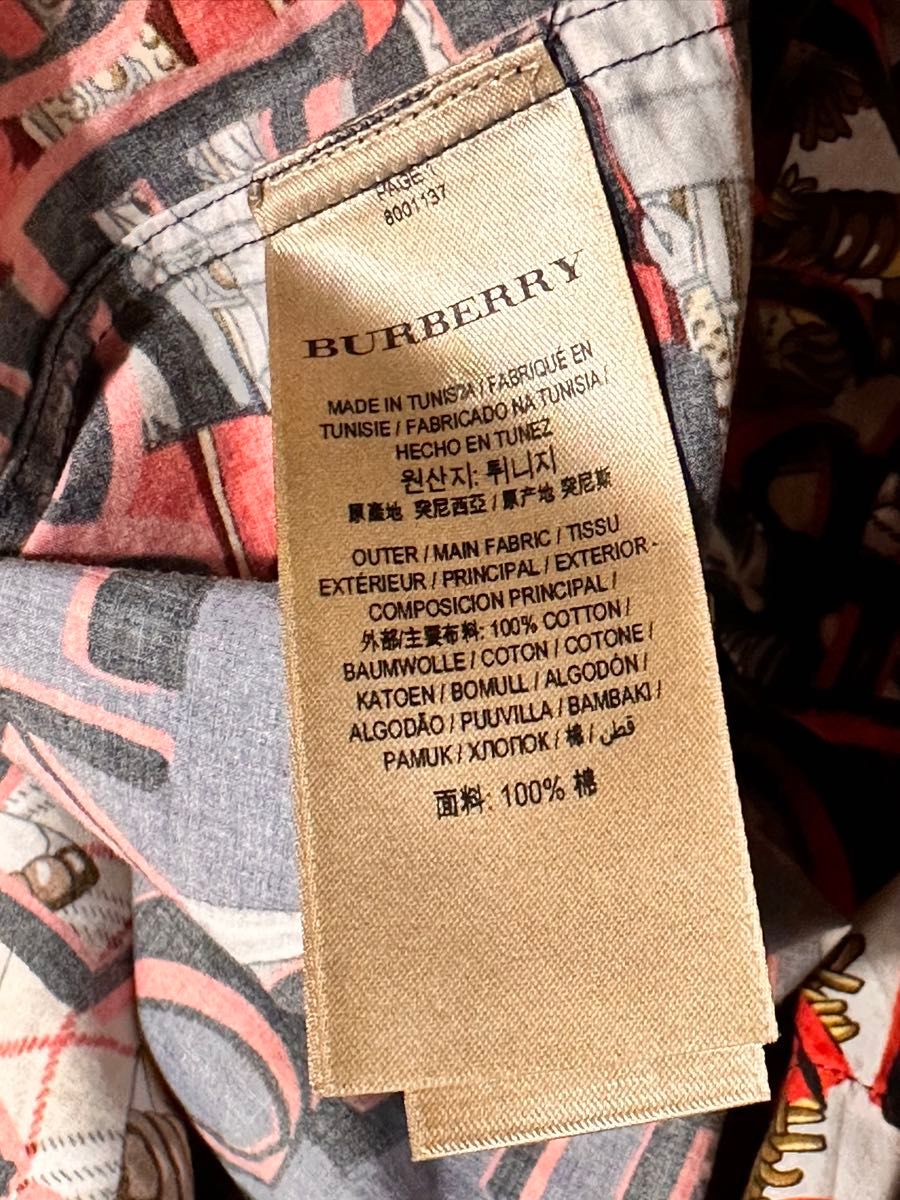 希少品】BURBERRY バーバリー クレイジーロゴプリント シャツ 希少品】BURBERRY バーバリー クレイジーロゴプリント シャツ