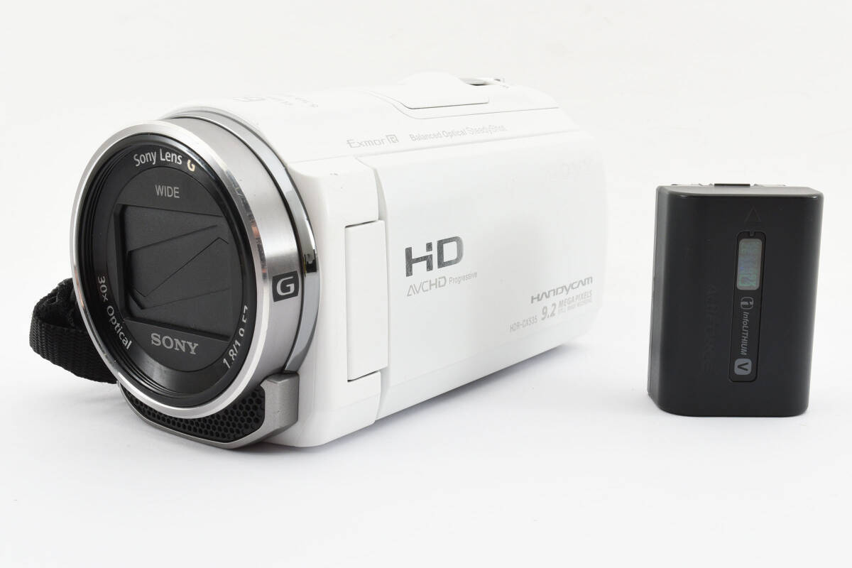 ★動作OK★ SONY HDR-CX535 ホワイト ビデオカメラ ハンディカム ソニー #0393の画像1