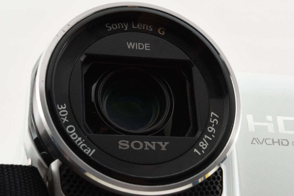 ★動作OK★ SONY HDR-CX535 ホワイト ビデオカメラ ハンディカム ソニー #0393の画像10
