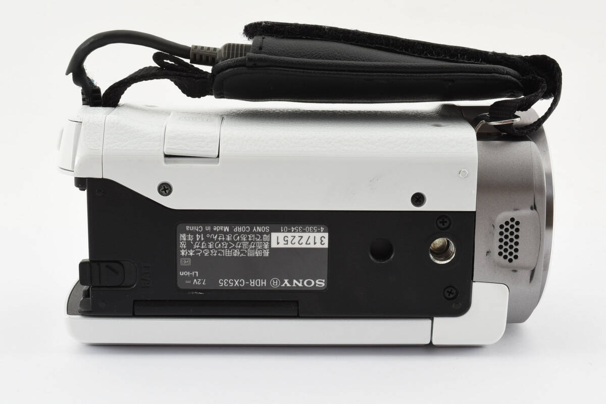 ★動作OK★ SONY HDR-CX535 ホワイト ビデオカメラ ハンディカム ソニー #0393の画像9