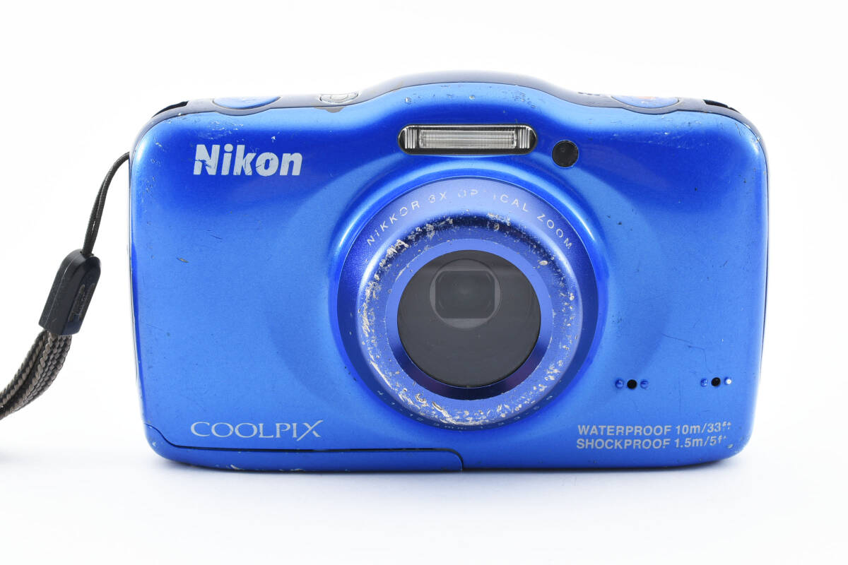 ★動作OK★ Nikon COOLPIX S32 ブルー　コンパクトデジタルカメラ ニコン クールピックス #0382_画像3