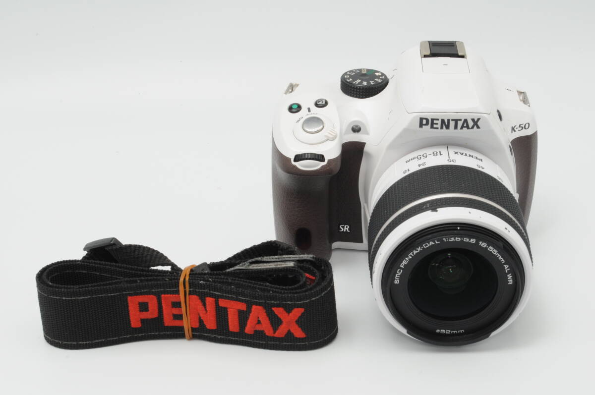  Pentax ペンタックス K-50 ホワイト SMC Pentax-DA L 18-55mm F3.5-5.6 AL WR デジタル一眼 ボディレンズセット