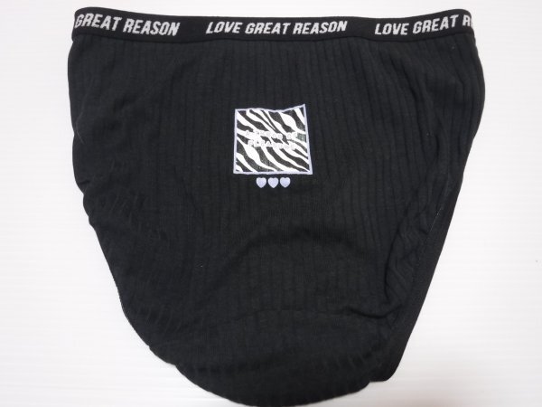 LOVE GREAT REASON スポーティな黒いバックプリントパンツ 165の画像1