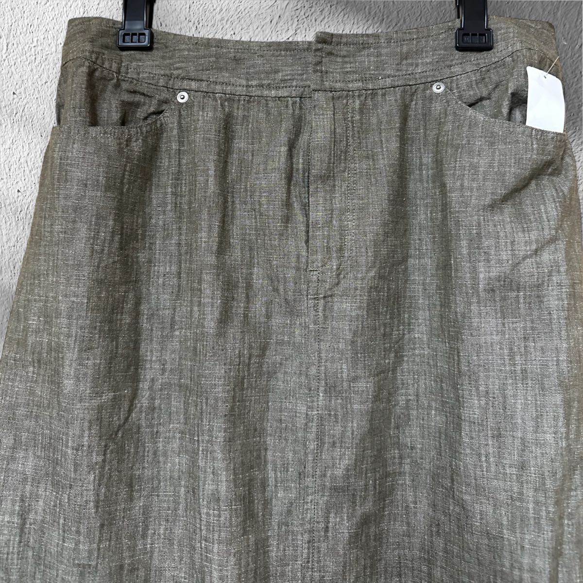 【新品】ロングスカート ゆったりサイズ カーキ