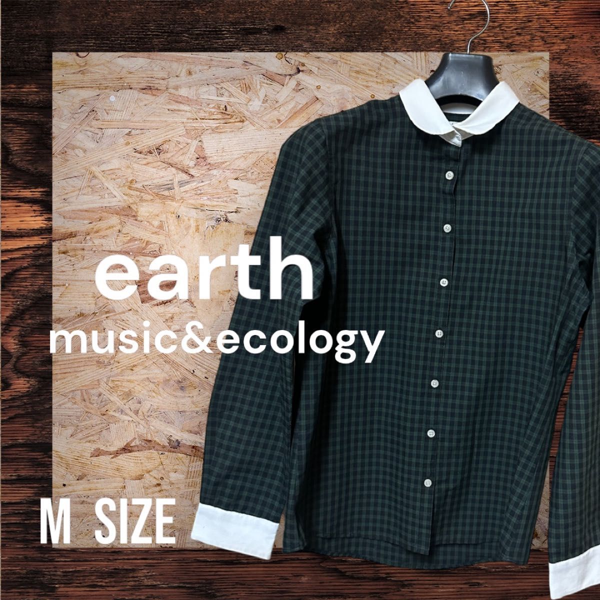 earth music&ecology レディース チェック柄ブラウス Mサイズ