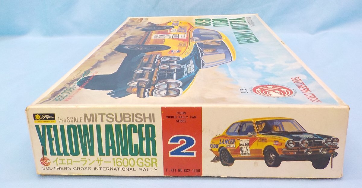 ◆プラモデル 絶版 当時物 1975年 fujimi MITSUBISHI イエローランサー1600GSR ラリー仕様車 長期保管品 未組立の画像3