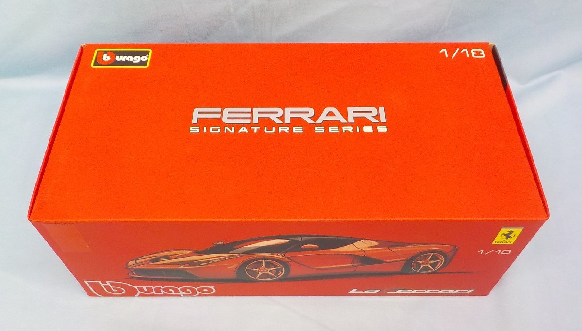 ◆ミニカー ブラーゴ・シグネチャー シリーズ burago signature series 1/18 ラ フェラーリ La Ferrari RED 美品_画像2