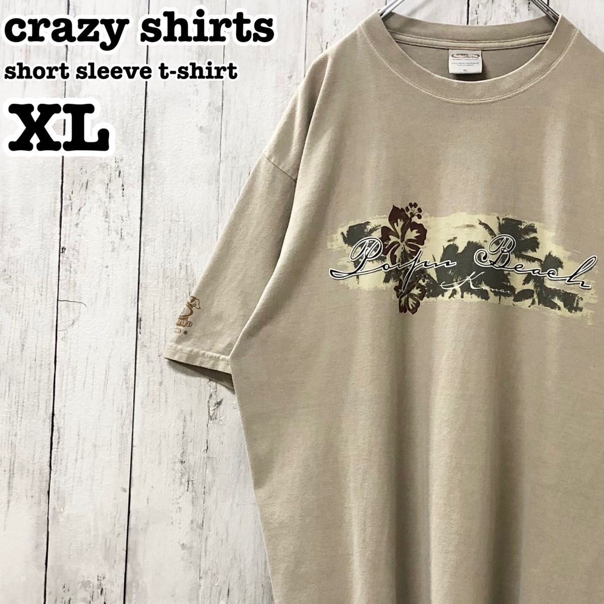 crazy shirts US アメリカ古着 サーフ ビーチ 両面プリント 半袖Tシャツ XL