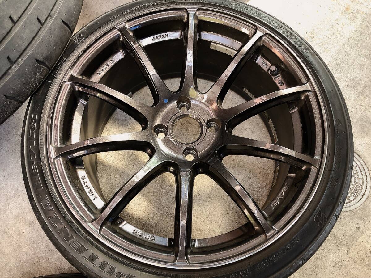 ☆RAYS グラムライツGL-57 17-8.5+40 PCD4-100 215/40R17 ポテンザRE-71RSロードスターRFロードスターノートニスモアクアGRスポーツ他 