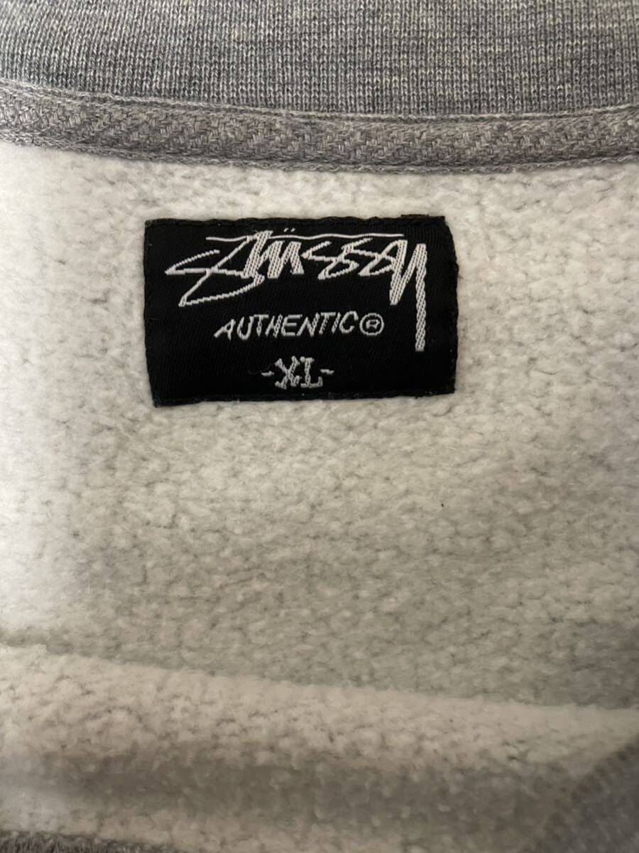 stussy スウェット XL グレー old authentic ステューシー トレーナー オールド ビンテージ 90s 古着 supreme_画像3