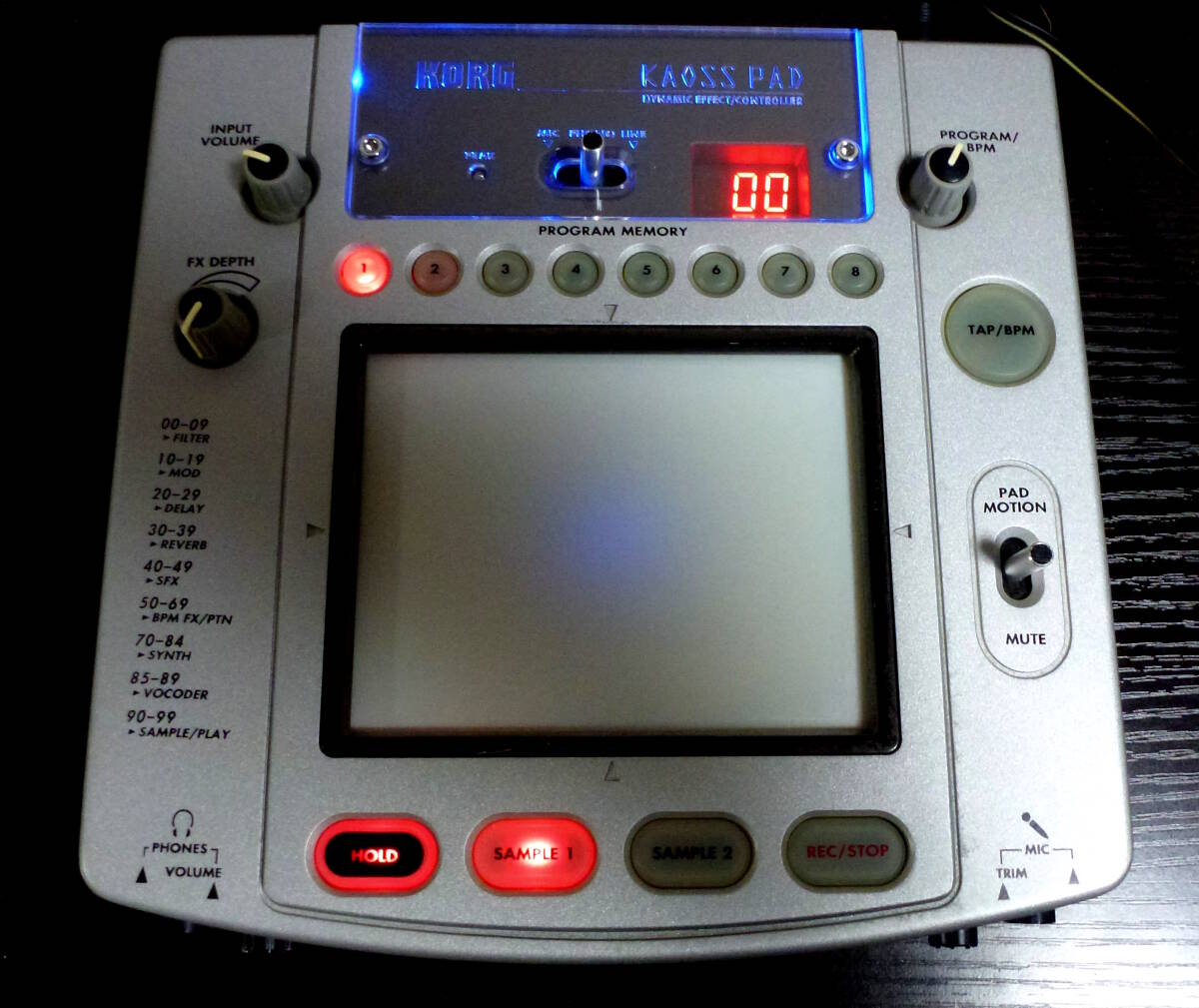 ◆KORG KAOSS PAD KP2　カオスパッドKP-2 DJエフェクター／サンプラー　コルグ_画像2