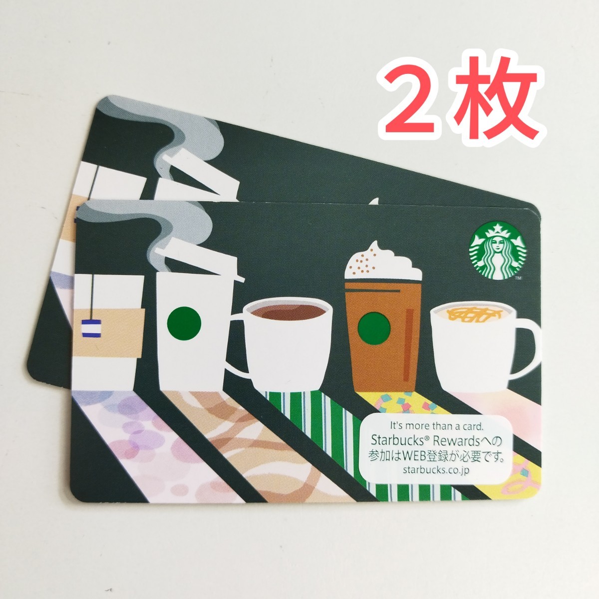【番号通知可能】　スターバックス ギフトカード500円×2枚(1,000円分)　有効期限なし♪　スタバ　Starbucks　即決！_画像1