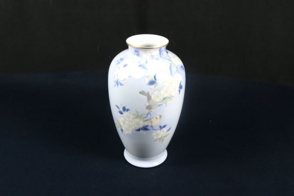 5307■ 深川製磁 花瓶 花鳥図 宮内庁御用達 花器 茶道具の画像3