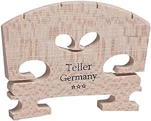 Teller バイオリン ブリッジ 簡単セッテイング 駒 カット済み ヤスリ付き 正規品(4/4, 三ツ星グレードの画像1