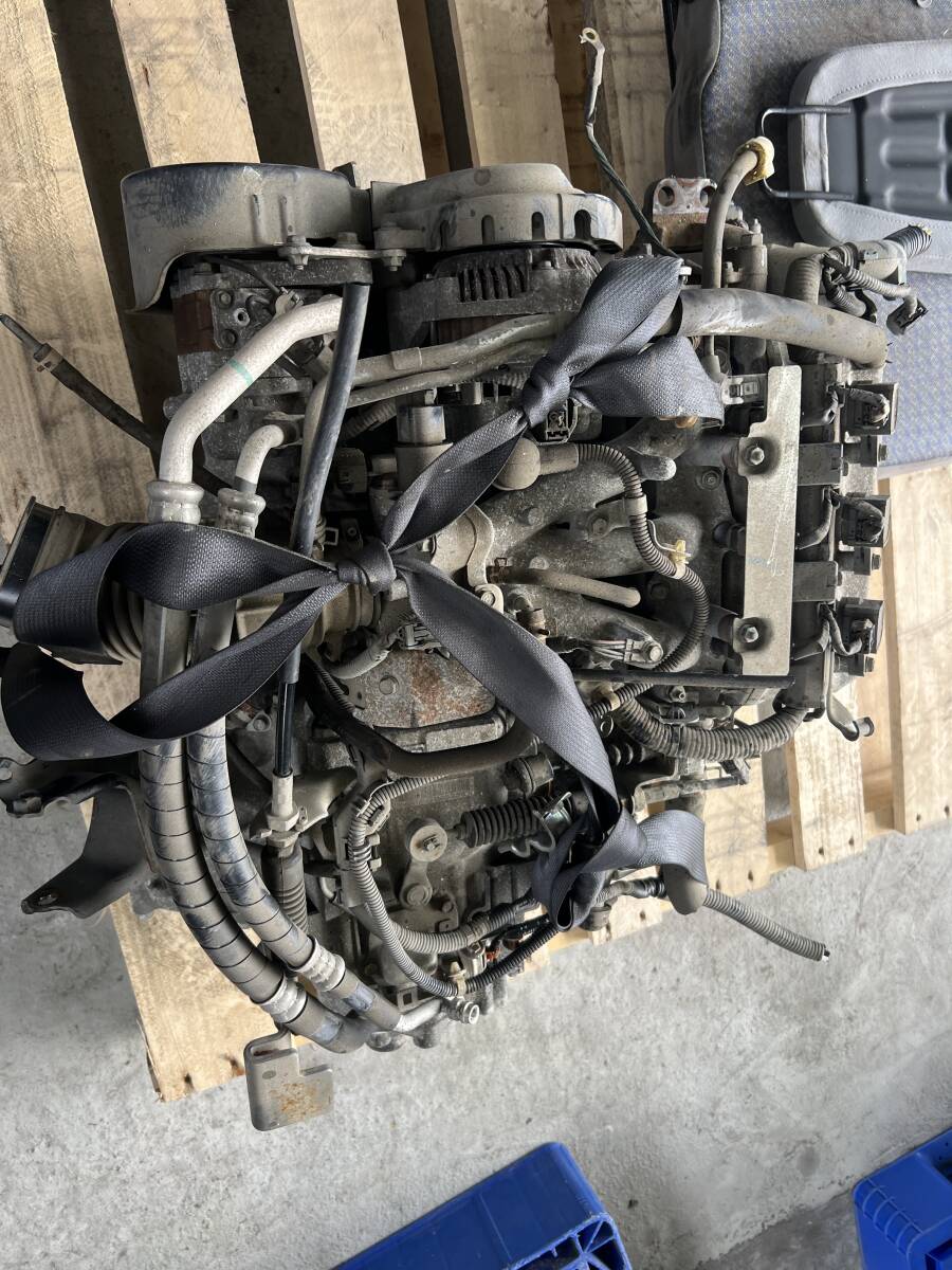 H23年 アクティトラック  HA9 エンジン ５MTミッション 補助機器セット 3.4万ｋｍ 動作品 事故車外し 走行未テストの画像1
