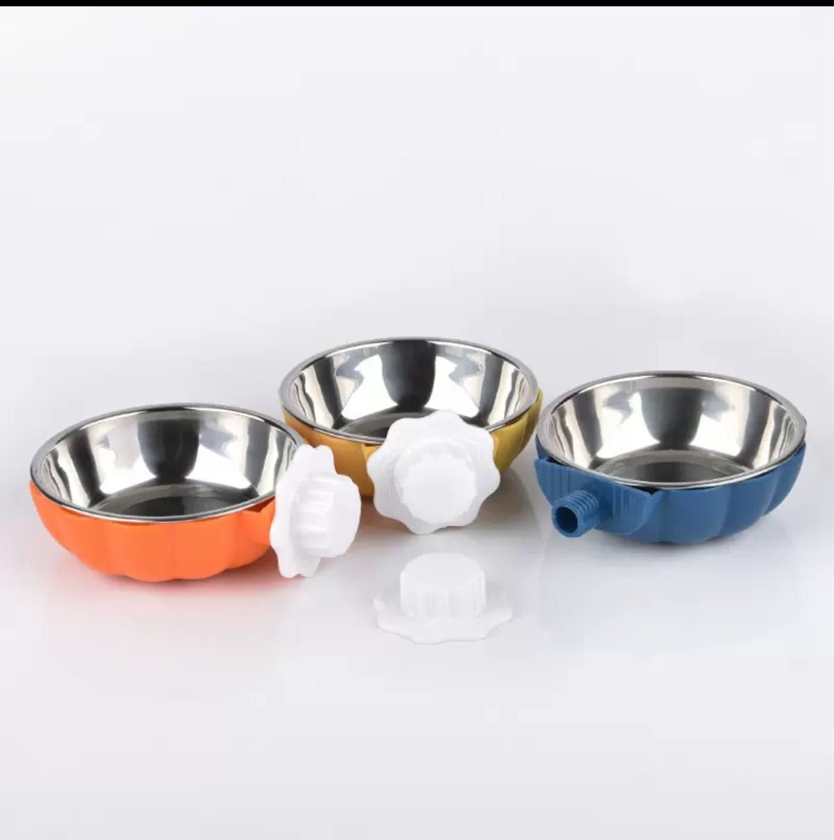  bait inserting 2 color screw stationary type hood bowl pet tableware dog cat 