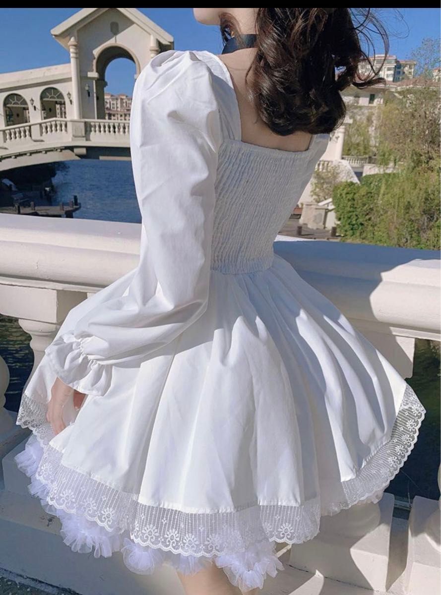 45cm кринолин нежный мягкий объем белый костюмированная игра Лолита 